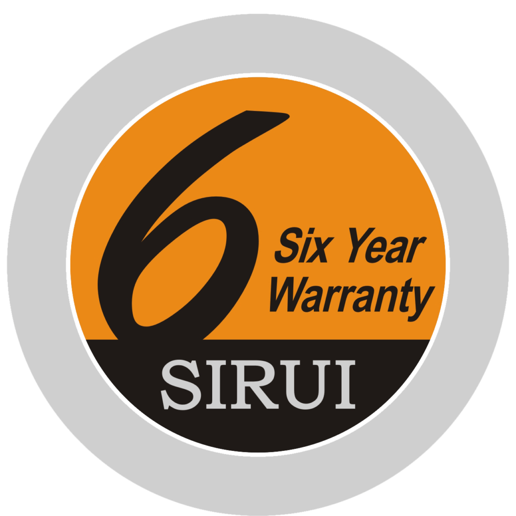 Sirui 6 year warranty