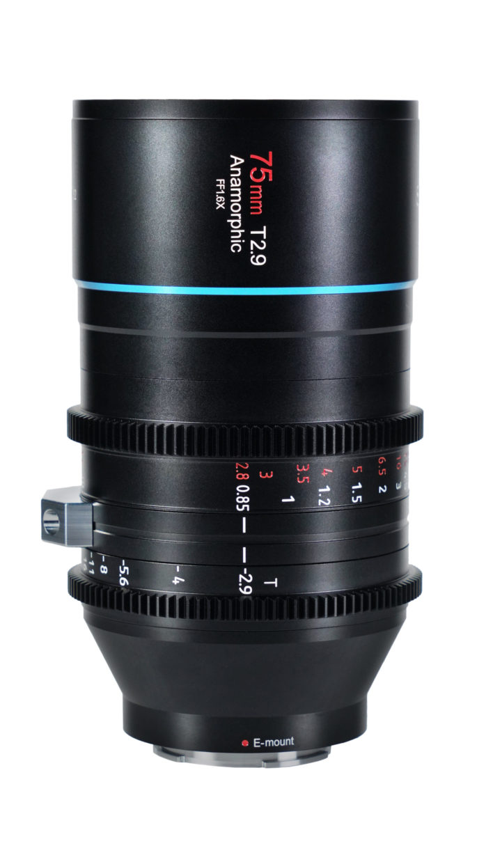 Sirui 75mm T2.9 1.6x Anamorphic lens for Sony E Mount (Full Frame) Anamorphic Lens | Sirui Australia | 2