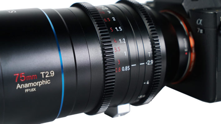 Sirui 75mm T2.9 1.6x Anamorphic lens for Nikon Z Mount Anamorphic Lens | Sirui Australia | 6