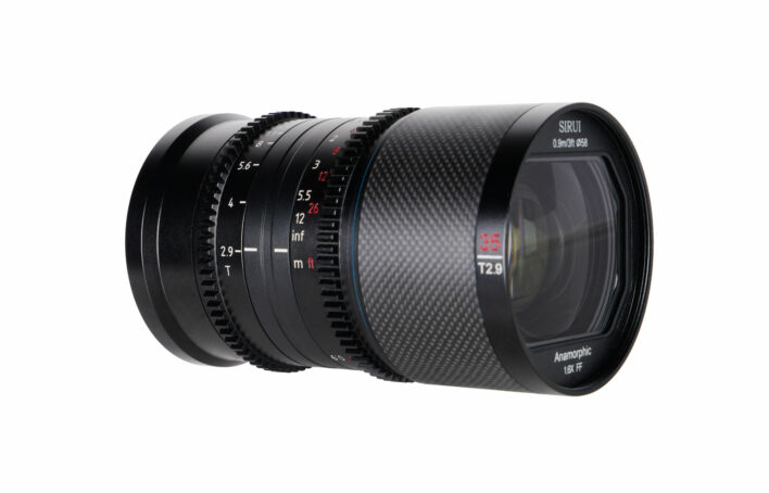 Sirui 35mm T2.9 1.6x Carbon Fiber Anamorphic lens for Sony E Mount (Blue Flare) – EX DEMO EX DEMO | Sirui Australia | 8
