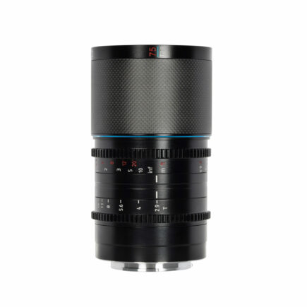 Sirui 75mm T2.9 1.6x Carbon Fiber Anamorphic lens for Canon RF Mount (Blue Flare) Anamorphic Lens | Sirui Australia |